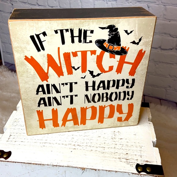 Decorative Halloween Witch Box Sign - Picture 3 of 7